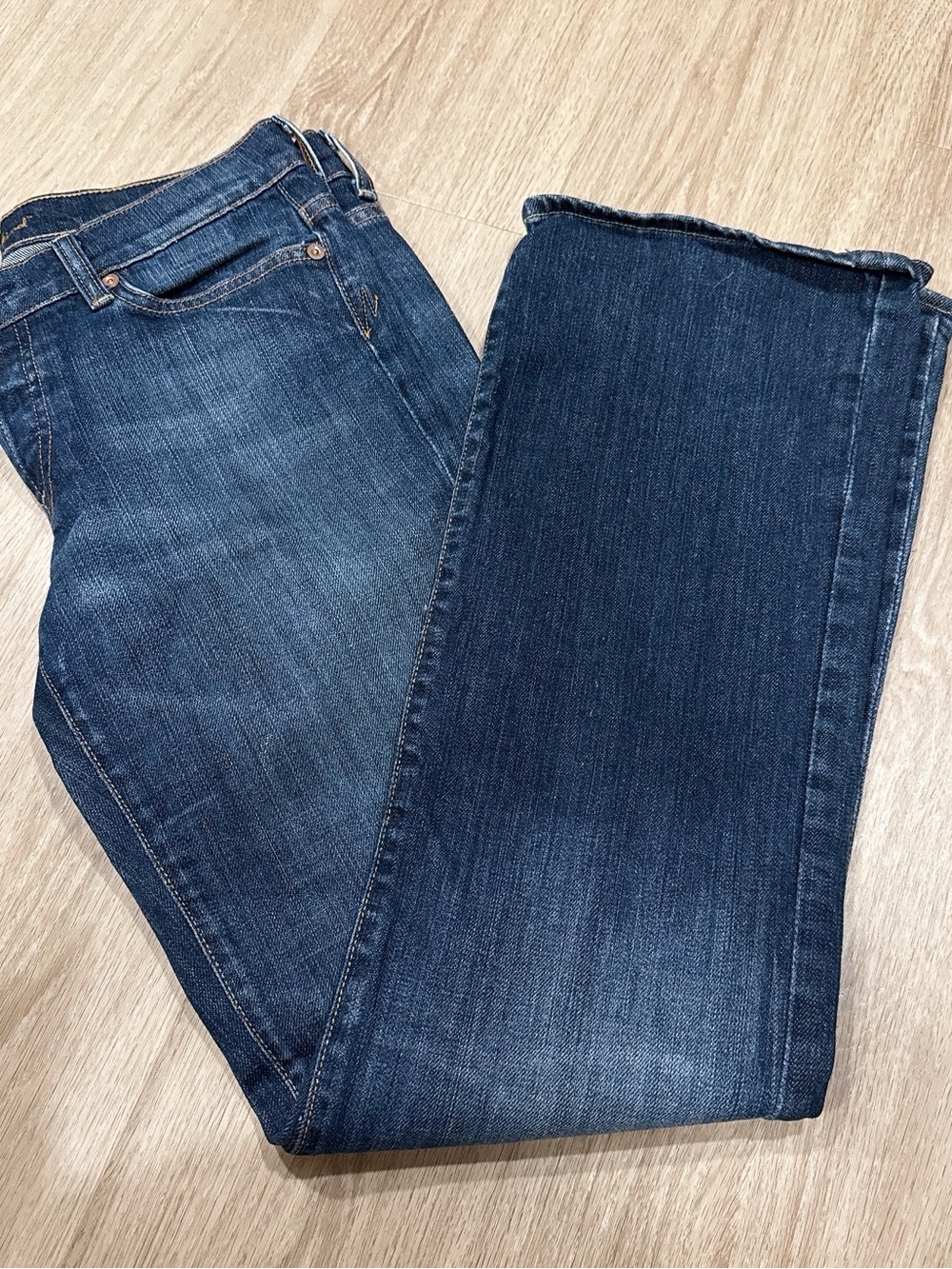 7 For All Mankind Indigo Blue Bootcut Jeans